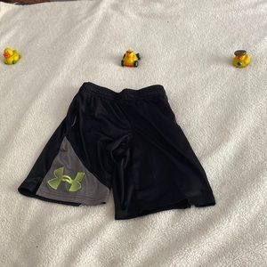 Under Armour Shorts/ Small Youth/ Black and Yellow/ Going for $14/ Outdoors